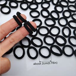 120 Black Mini Hair Ties + Zipper Bag, Non-Slip and Won'T Pull Hair, 1.98cm Ultra-Thin Ponytail Clips, Perfect for Girlfriends' Gatherings/Birthday Parties, Great Item for Styling and Beauty Looks, Birthday Gift | Independence Day | Labor Day | Thanksgiving Day | The Perfect Gift for Christmas and 11 Other Major Holidays.