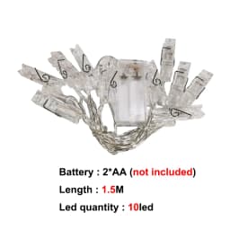 LED String Light 5M 10M Photo Clip USB LED Fairy Lights Battery Operated Garland Bedroom Home Party Wedding Christmas Decoration