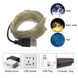 LED String Light 5M 10M Photo Clip USB LED Fairy Lights Battery Operated Garland Bedroom Home Party Wedding Christmas Decoration
