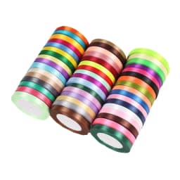 (25 Yards/roll) Silk Satin Ribbons Gift Wrapping Decoration Christmas Ribbons DIY Handmade Supplies Ribbon 6/10/15/20/25/40/50mm