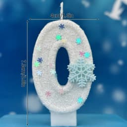 Christmas Birthday Number Candles Snowflake Frozen Digital Candles 0-9 Number Cake Topper Birthday Party Decor Baby Shower