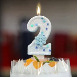 Christmas Birthday Number Candles Snowflake Frozen Digital Candles 0-9 Number Cake Topper Birthday Party Decor Baby Shower