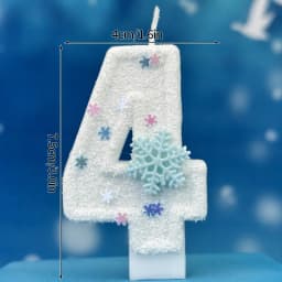 Christmas Birthday Number Candles Snowflake Frozen Digital Candles 0-9 Number Cake Topper Birthday Party Decor Baby Shower