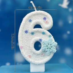 Christmas Birthday Number Candles Snowflake Frozen Digital Candles 0-9 Number Cake Topper Birthday Party Decor Baby Shower