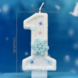 Christmas Birthday Number Candles Snowflake Frozen Digital Candles 0-9 Number Cake Topper Birthday Party Decor Baby Shower