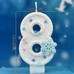Christmas Birthday Number Candles Snowflake Frozen Digital Candles 0-9 Number Cake Topper Birthday Party Decor Baby Shower