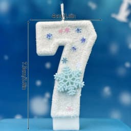 Christmas Birthday Number Candles Snowflake Frozen Digital Candles 0-9 Number Cake Topper Birthday Party Decor Baby Shower