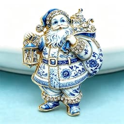 FTCY Christmas Father Brooche For Women Unisex 2-Color Santa Claus New Year Brooch Christmas Party Gift