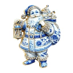 FTCY Christmas Father Brooche For Women Unisex 2-Color Santa Claus New Year Brooch Christmas Party Gift