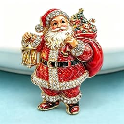 FTCY Christmas Father Brooche For Women Unisex 2-Color Santa Claus New Year Brooch Christmas Party Gift