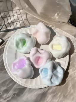 1Pc Ice Cream Squeeze Stress Ball, Plasticine Stress Relief Ball, New Stress Relief Toy, Squeeze Sensory Toy, Slow Rebound Stress Relief Ball, Perfect Gift, Birthday Gift, Christmas Gift, Holiday Gift