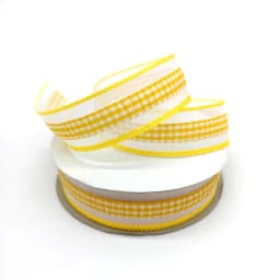 5 yards 1" 25mm Ribbon Wedding Party Decoration Plaid Organza Gift Wrapping Hair Bows DIY Christmas