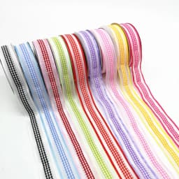 5 yards 1" 25mm Ribbon Wedding Party Decoration Plaid Organza Gift Wrapping Hair Bows DIY Christmas