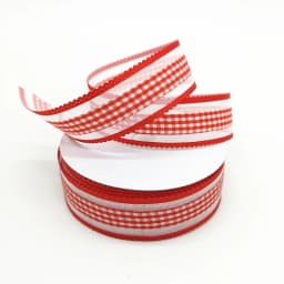 5 yards 1" 25mm Ribbon Wedding Party Decoration Plaid Organza Gift Wrapping Hair Bows DIY Christmas