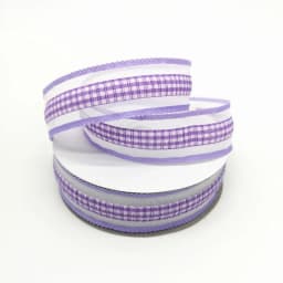5 yards 1" 25mm Ribbon Wedding Party Decoration Plaid Organza Gift Wrapping Hair Bows DIY Christmas