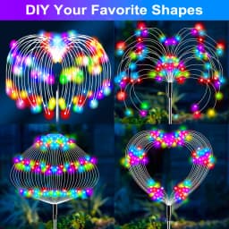 Solar Fairy Garden Lights Outdoor Waterproof Firework Lights for Yard Patio Walkway Pathway Party Christmas Balcony Decorative
