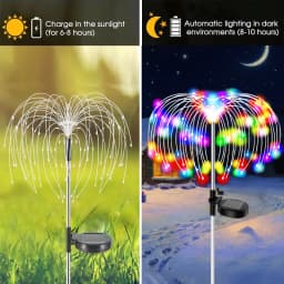 Solar Fairy Garden Lights Outdoor Waterproof Firework Lights for Yard Patio Walkway Pathway Party Christmas Balcony Decorative