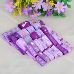 Trendy Grosgrain Satin Ribbon Random Mixed Size/Style for Wedding Party Christmas Decoration DIY Gift Craft 12y/lot (1y/style)