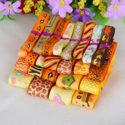 Trendy Grosgrain Satin Ribbon Random Mixed Size/Style for Wedding Party Christmas Decoration DIY Gift Craft 12y/lot (1y/style)