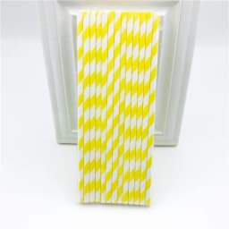 25pcs/lot Yellow Lemon Drinking Paper Straws Christmas Baby Shower Decoration Gift Party Event Supplies