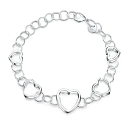 925Creative twist circle chain women men silver color bracelets wedding fashion jewelry Christmas gifts H070
