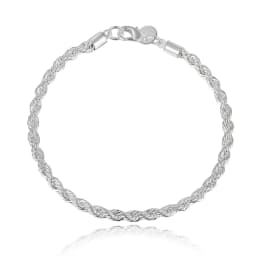 925Creative twist circle chain women men silver color bracelets wedding fashion jewelry Christmas gifts H070