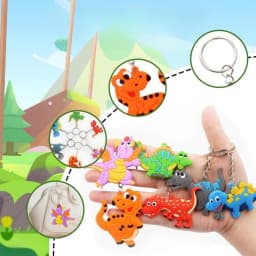 10-50 Pcs Cute Cartoon Dinosaur Keychain for Children's Birthday Kindergarten Party Home Gift Prize Carnival Christmas Gift Bag