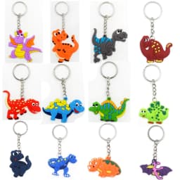 10-50 Pcs Cute Cartoon Dinosaur Keychain for Children's Birthday Kindergarten Party Home Gift Prize Carnival Christmas Gift Bag