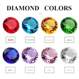 Colors Crystal Diamond Shaped Paperweight Decorative Cut Glass Giant Gemstone Wedding Home Decoration Christmas Gift