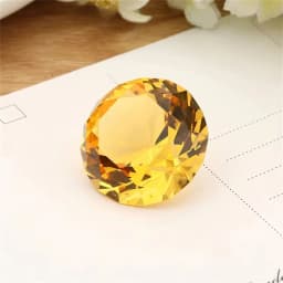 Colors Crystal Diamond Shaped Paperweight Decorative Cut Glass Giant Gemstone Wedding Home Decoration Christmas Gift