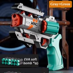 Soft Bullets Revolver Guns Toy Rapid Deformation Manual Loading Outdoor Sports Shooting Game for Children Christmas Gift