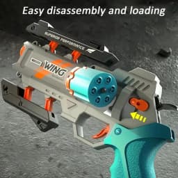 Soft Bullets Revolver Guns Toy Rapid Deformation Manual Loading Outdoor Sports Shooting Game for Children Christmas Gift