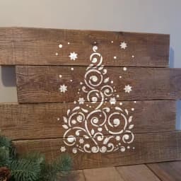 6PCS 8.3×5.9inch Christmas Tree Painting Stencil Set for DIY Craft Wall Card Decoration