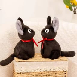 Latest Witch Little Black Cat Kawaii Stuffed Plush Toy Handmade Doll Cartoon Anime Cute Children's Birthday Gift Doll Christmas