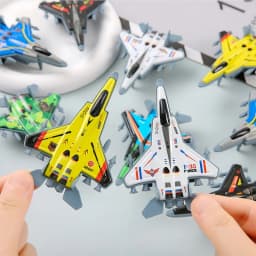 5pcs Mini Alloy Metal Airplane Model Plane Diecast Fighter Skipper Aircraft Toy for Boy Pull Back Vehicles Christmas Gifts