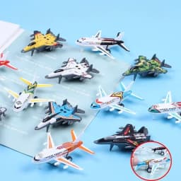 5pcs Mini Alloy Metal Airplane Model Plane Diecast Fighter Skipper Aircraft Toy for Boy Pull Back Vehicles Christmas Gifts