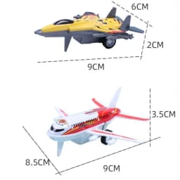 5pcs Mini Alloy Metal Airplane Model Plane Diecast Fighter Skipper Aircraft Toy for Boy Pull Back Vehicles Christmas Gifts