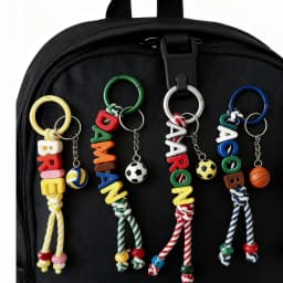 1pc Personalized Sports Braided Acrylic Letter Keychain, Backpack Charm, Unique Gift/Christmas Gift for Sports Enthusiasts