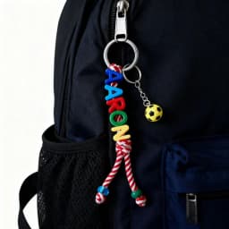 1pc Personalized Sports Braided Acrylic Letter Keychain, Backpack Charm, Unique Gift/Christmas Gift for Sports Enthusiasts
