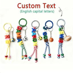 1pc Personalized Sports Braided Acrylic Letter Keychain, Backpack Charm, Unique Gift/Christmas Gift for Sports Enthusiasts
