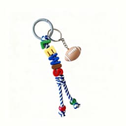 1pc Personalized Sports Braided Acrylic Letter Keychain, Backpack Charm, Unique Gift/Christmas Gift for Sports Enthusiasts