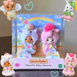 Original Japan Sylvanian Families Anime Figures Christmas Set Robot Unicorn Attack Toy Dressing Party Doll Festival Limited Gift