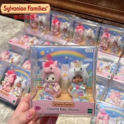 Original Japan Sylvanian Families Anime Figures Christmas Set Robot Unicorn Attack Toy Dressing Party Doll Festival Limited Gift
