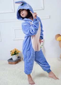Kigurumi Kids Stitch Animal Cartoon Pajamas Children Sleepwear Girls Boys Onesies Cosplay Costumes For Christmas Halloween Party