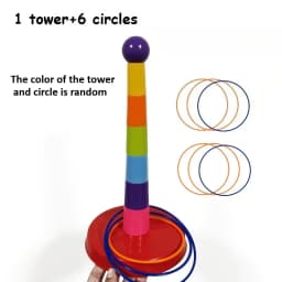 1set Colorful Hoop Game Set - Outdoor Throwing Rings for Kids, Family Party Games, Halloween/Christmas Gift