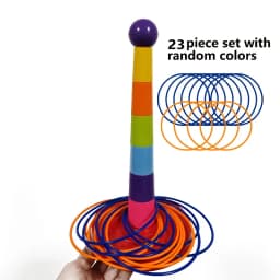 1set Colorful Hoop Game Set - Outdoor Throwing Rings for Kids, Family Party Games, Halloween/Christmas Gift