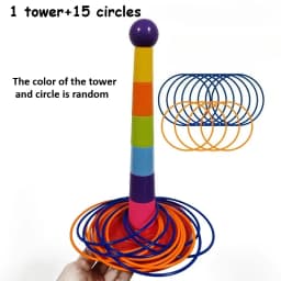 1set Colorful Hoop Game Set - Outdoor Throwing Rings for Kids, Family Party Games, Halloween/Christmas Gift