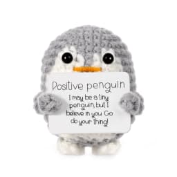 1 Piece of Mini Positive Energy Crochet Animal, Fun and Inspirational Birthday Gift for Women, Men, Friends, and Colleagues, in the Shape of a Shark, Duck, or Cat, Comes with a Positive Energy Card, Warm and Cute Decoration for Birthdays, Christmas, and Valentine's Day