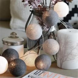 String Lights 10/20/30 LEDs Cotton Thread Balls Home Decoration Lamp for Party Wedding Color Light String Christmas Decorations