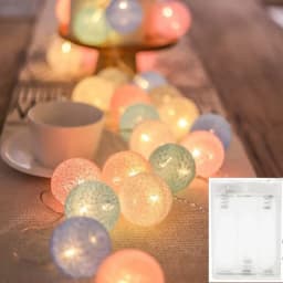 String Lights 10/20/30 LEDs Cotton Thread Balls Home Decoration Lamp for Party Wedding Color Light String Christmas Decorations